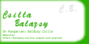 csilla balazsy business card