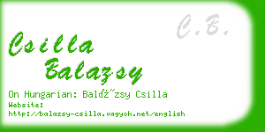 csilla balazsy business card